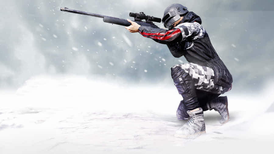 Pubg Conqueror Female Player With A Rifle Wallpaper