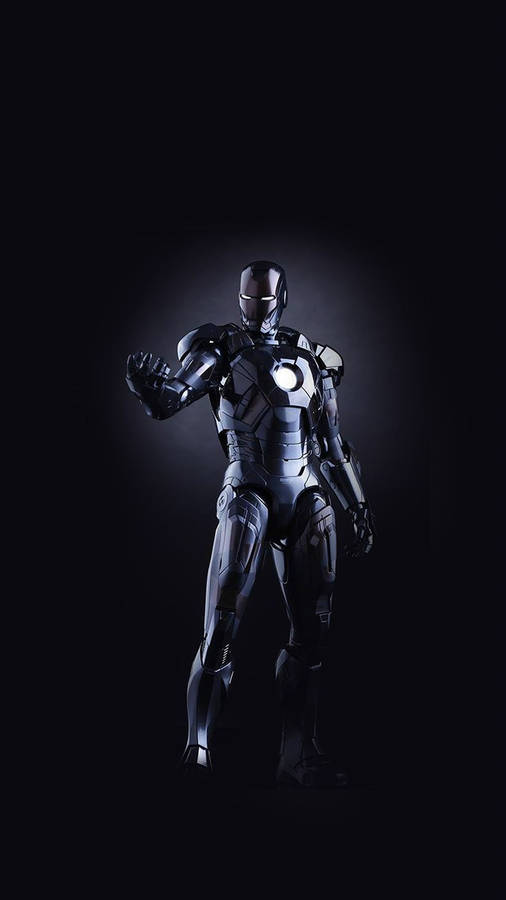 Pure Black Iron Man 4k Iphone Wallpaper