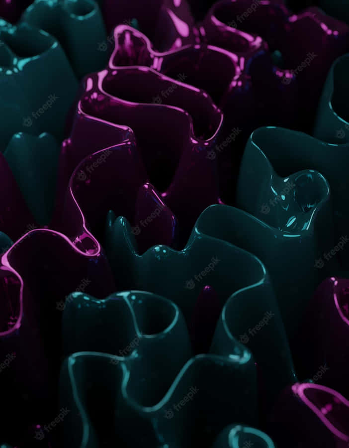 Purple And Blue Liquids On A Black Background Wallpaper