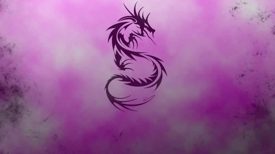 Purple Dragon Symbol Wallpaper