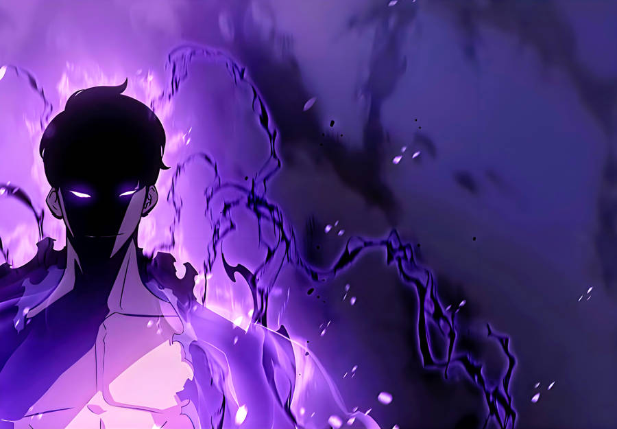Purple Flames Solo Leveling 4k Wallpaper