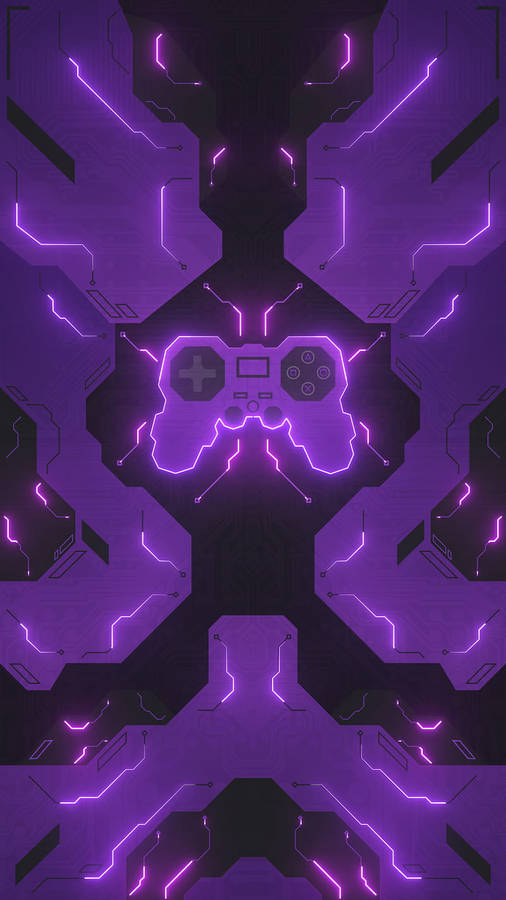 Purple Gaming Console Art Mobile Wallpaper