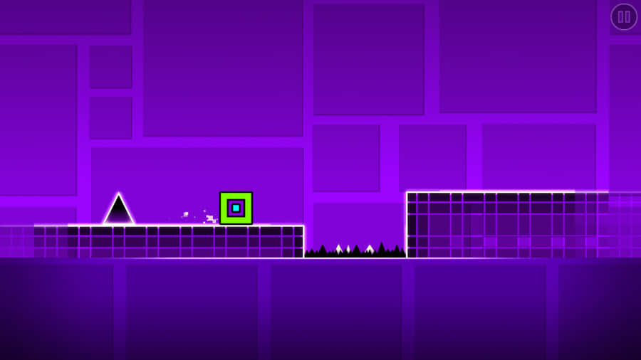 Purple Geometry Dash Level Wallpaper