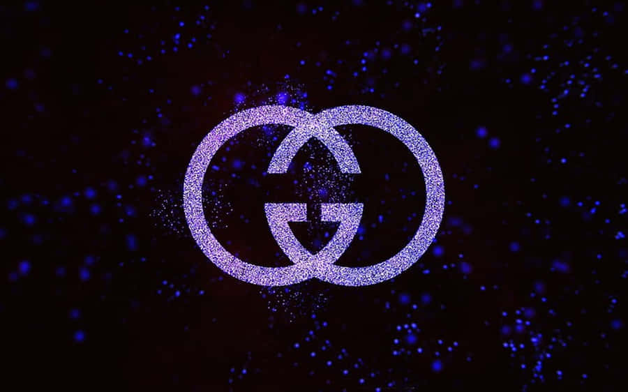 Purple Gucci Emblem Black Background Wallpaper