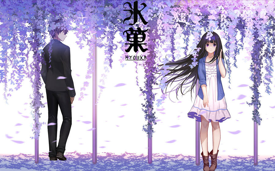 Purple Hyouka Poster Wallpaper