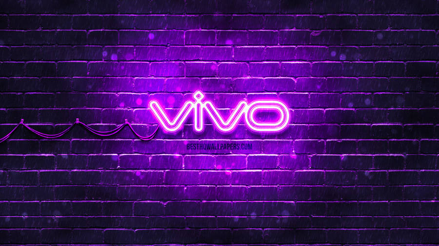 Purple Led Vivo Logo Wallpaper