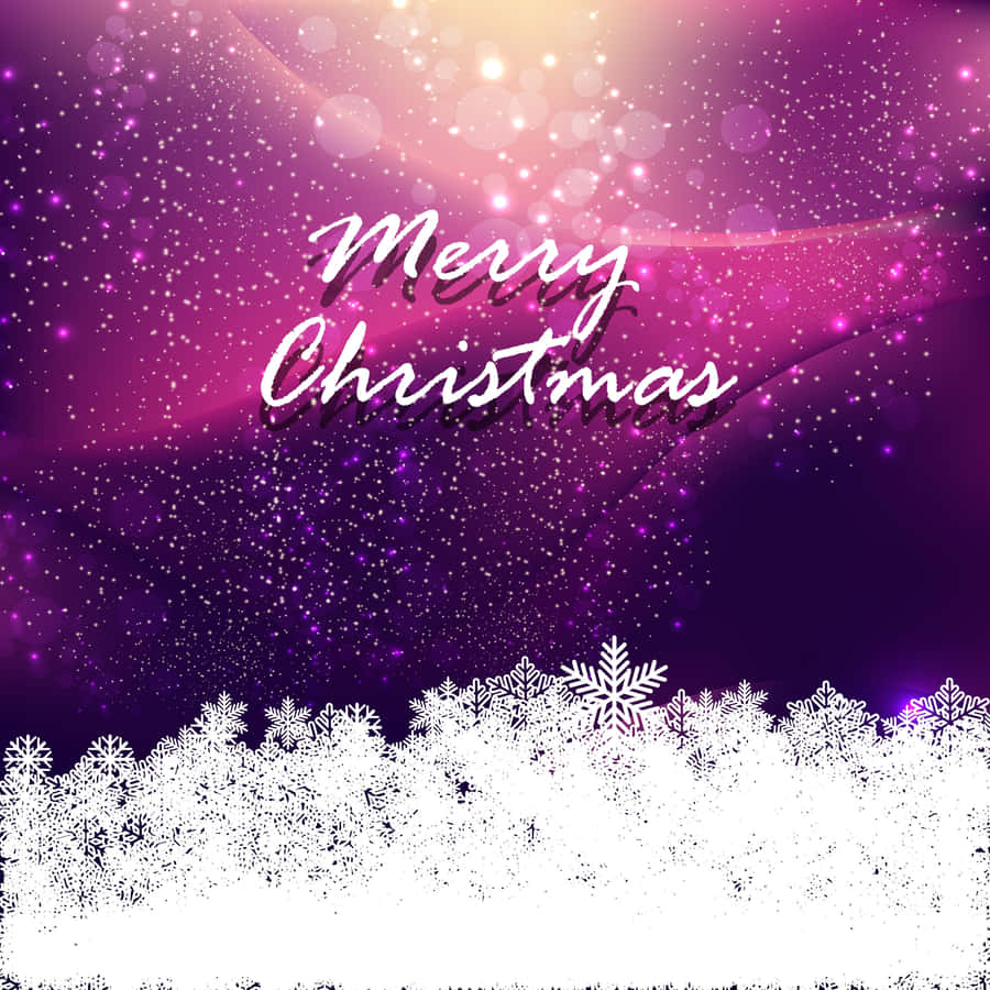 Purple Merry Christmas Wallpaper