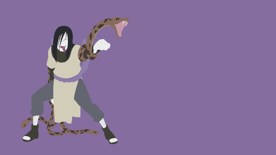 Purple Orochimaru And Snake Wallpaper