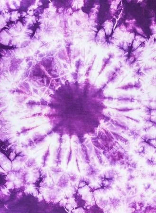 Purple Tie Dye Fabric With A White Flower Wallpaper