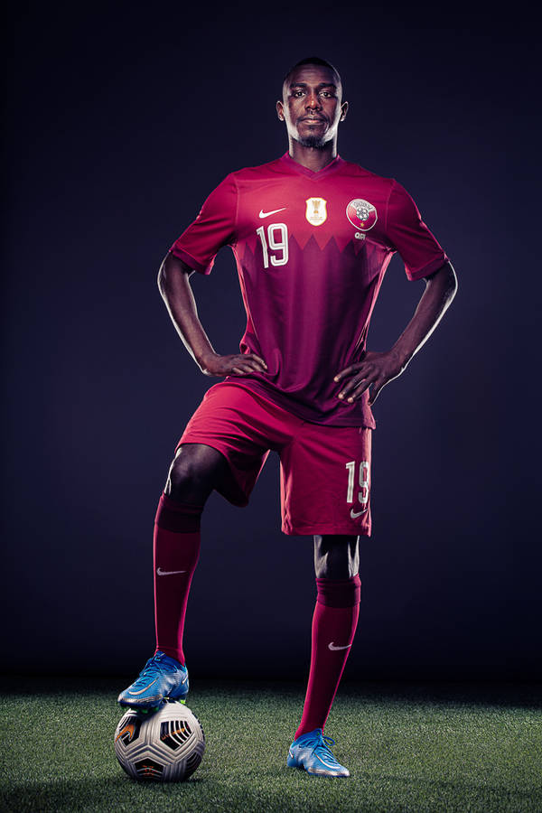 Qatar National Football Team Almoez Ali Poster Wallpaper