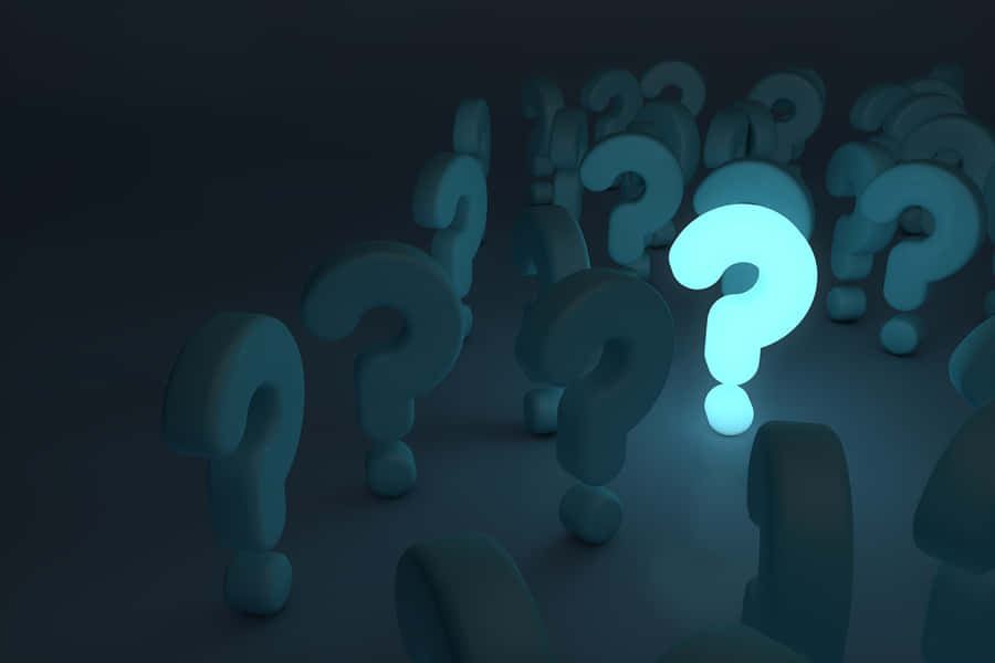 Question Mark Neon Light Digital Art Wallpaper