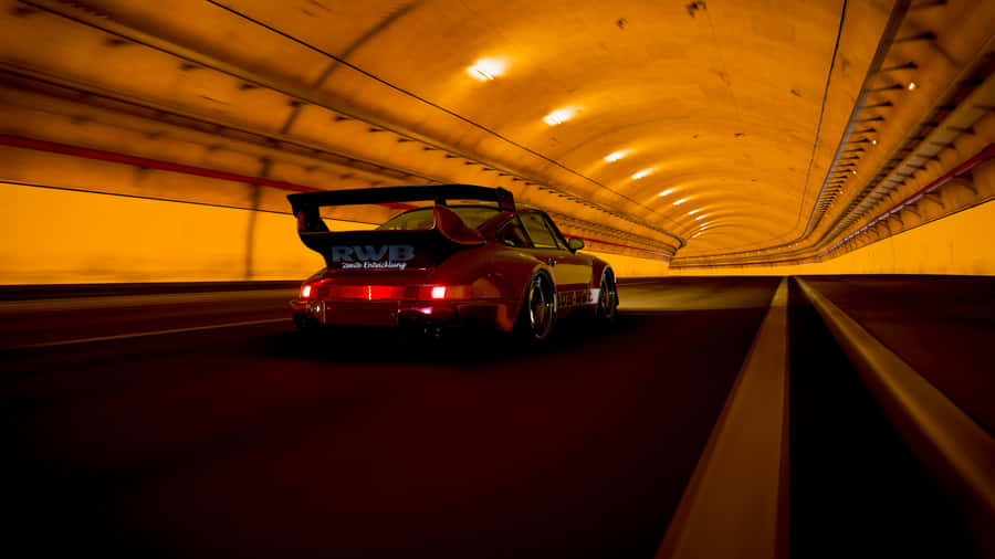 R W B Porschein Tunnel Speed Wallpaper