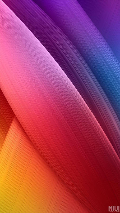 Radiant Miui Wallpaper With Purple, Orange, And Red Streaks Wallpaper