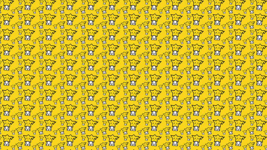 Radiant Mustard-yellow Wall Glows Against A Deep Navy-blue Background. Wallpaper