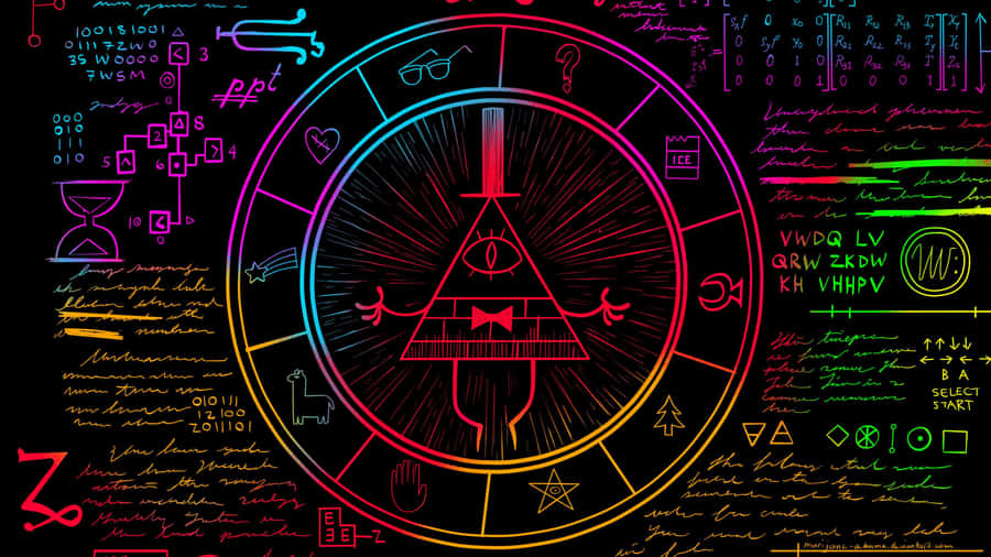 Rainbow Bill Cipher Wallpaper