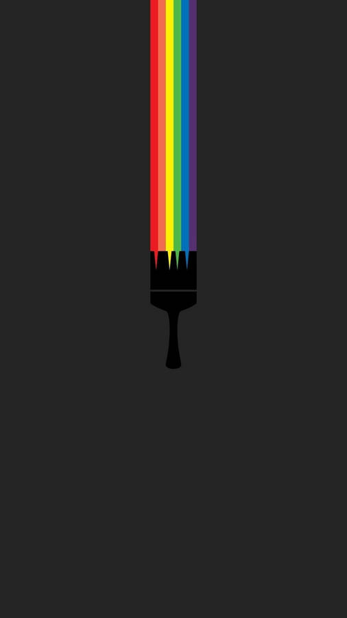 Rainbow Paint Minimalist Phone Wallpaper
