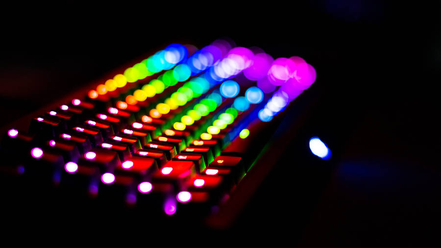 Rainbow Spectrum Over Suburban Landscape Wallpaper