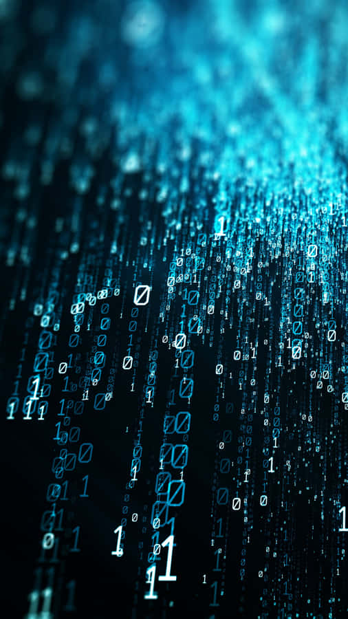 Raining Binary Numbers Wallpaper