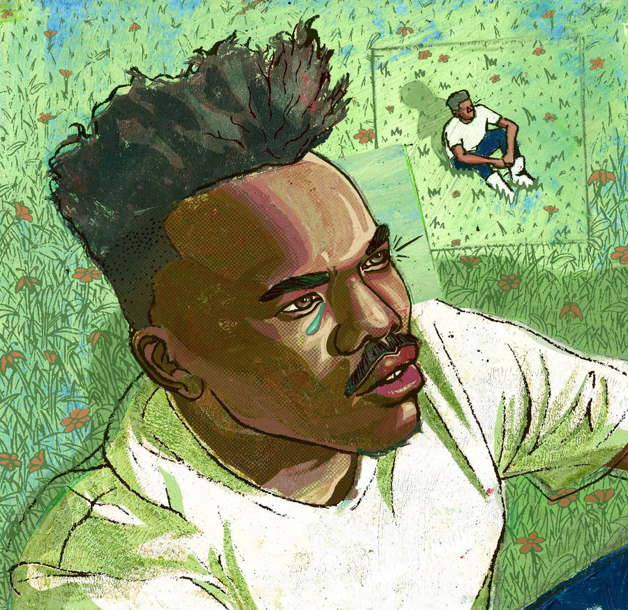 Rapper Baby Keem Painting Wallpaper