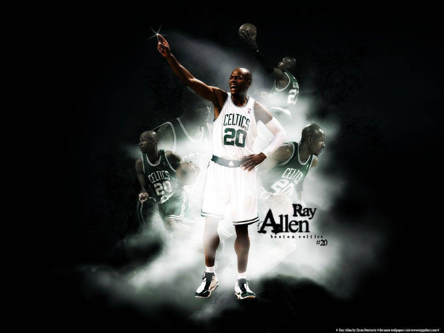 Ray Allen White Collage Wallpaper