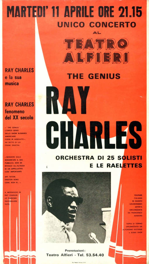 Ray Charles Music Poster Wallpaper