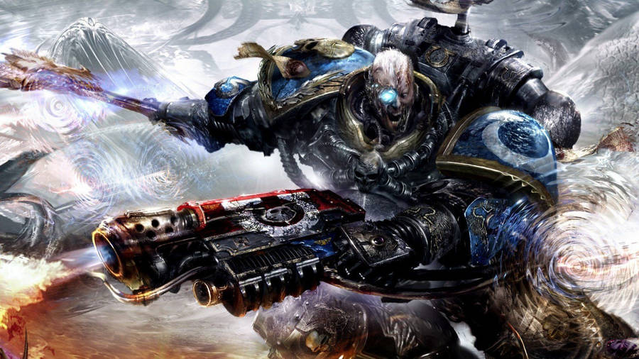 Ready Your Bolters: The Ultramarines Space Marine Enter Battle Wallpaper