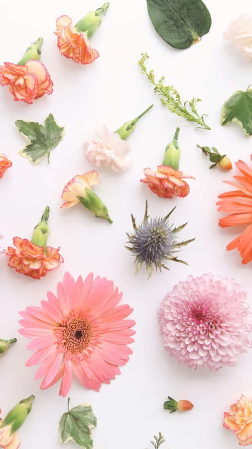 Real Flowers Pattern Cute Floral Wallpaper