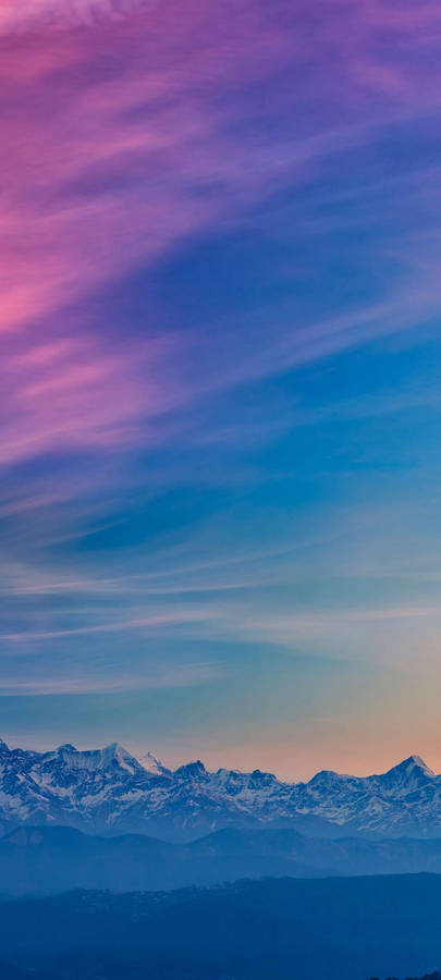 Realme 7 Gorgeous Sky And Mountains Wallpaper