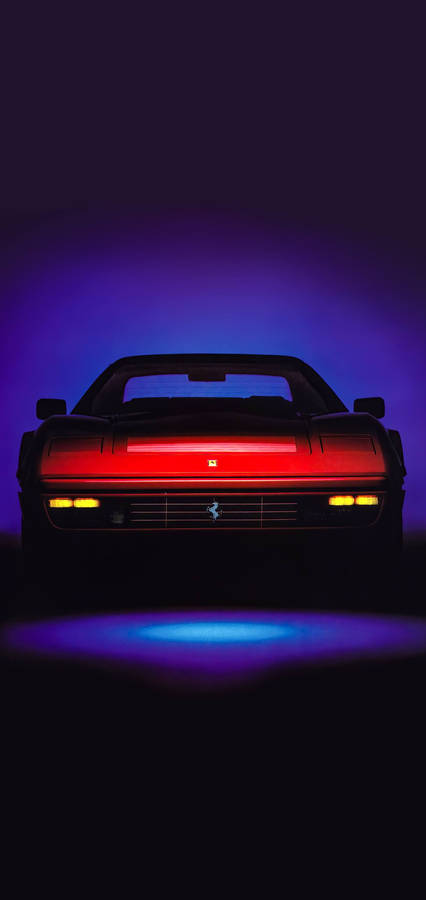 Red 1989 328 Gts Ferrari Phone Blue Aesthetic Wallpaper