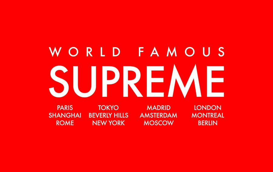 Red 4k Supreme World Famous Wallpaper