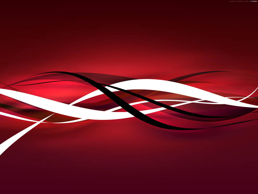 Red Abstract Art With Wave Lines Wallpaper