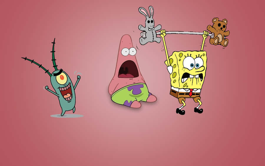 Red Aesthetic Spongebob Desktop Wallpaper