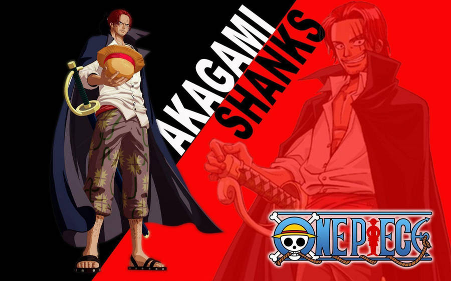 Red And Black Diagonal Split Shanks One Piece Wallpaper