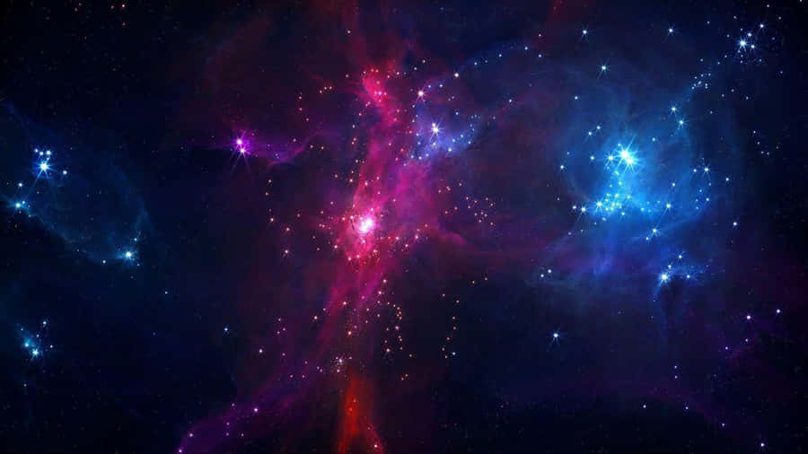 Red And Blue 1920 X 1080 Nebula Wallpaper
