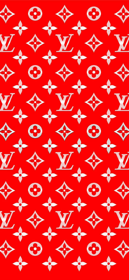 Red And Silver Louis Vuitton Phone Wallpaper