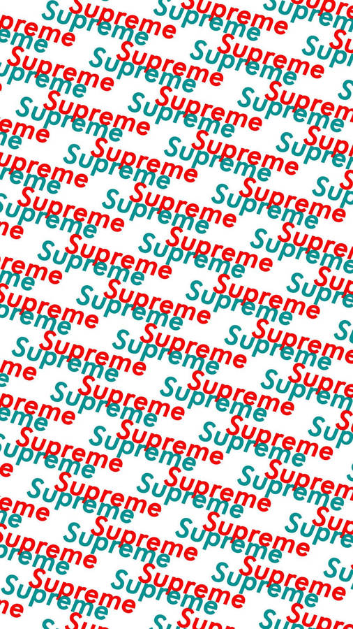 Red And Teal Supreme Wallpaper