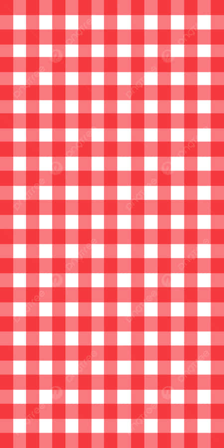 Red And White Gingham Tablecloth Wallpaper
