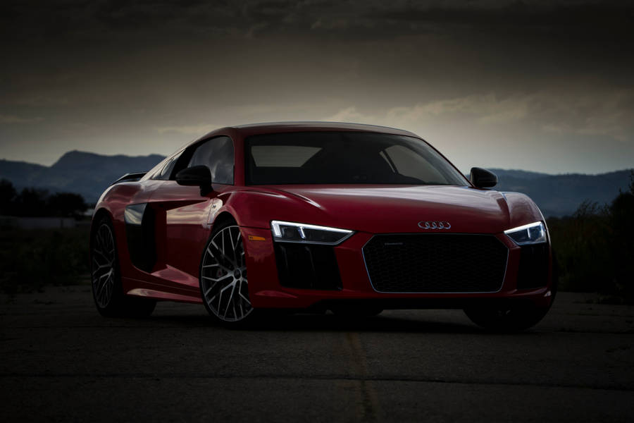 Red Audi R8 Sports Car Wallpaper