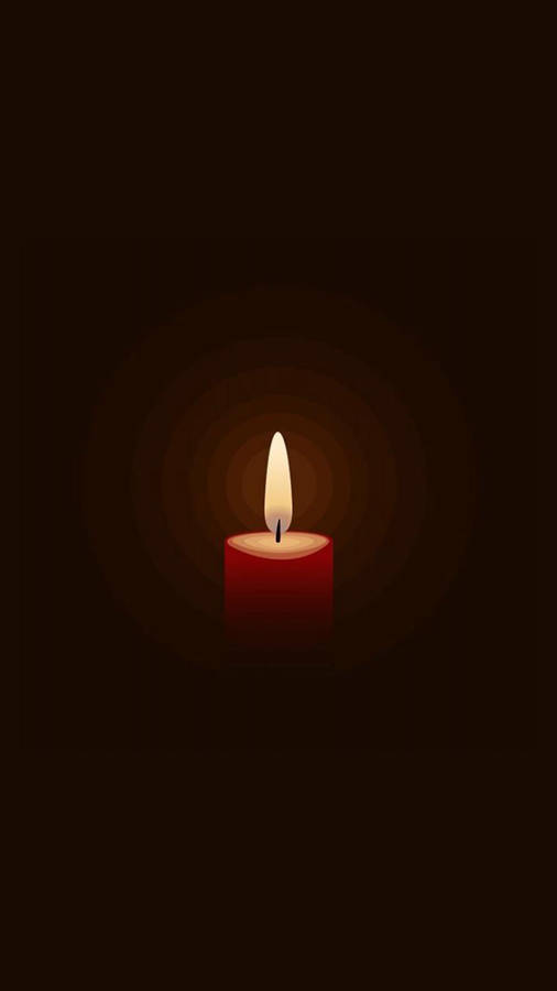 Red Candle Minimalist Iphone Wallpaper