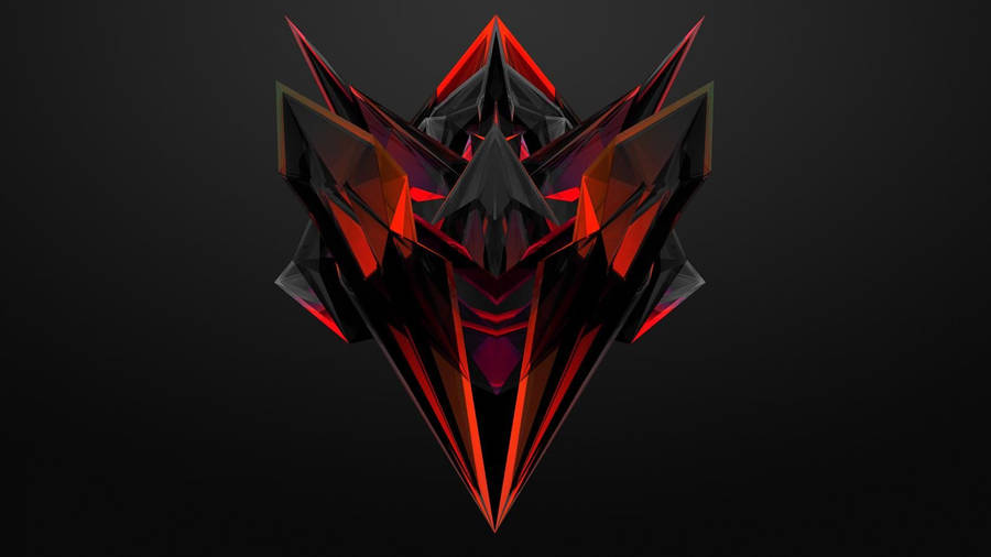 Red Crystal Gaming Logo Wallpaper