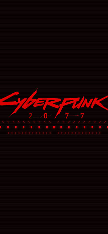 Red Game Title Cyberpunk 2077 Iphone Wallpaper
