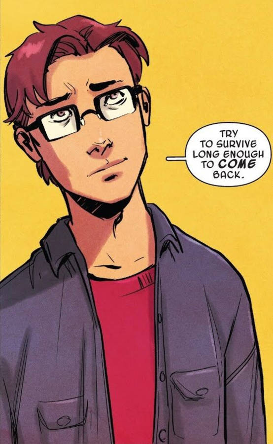 Red-haired Peter Parker Comic Art Wallpaper