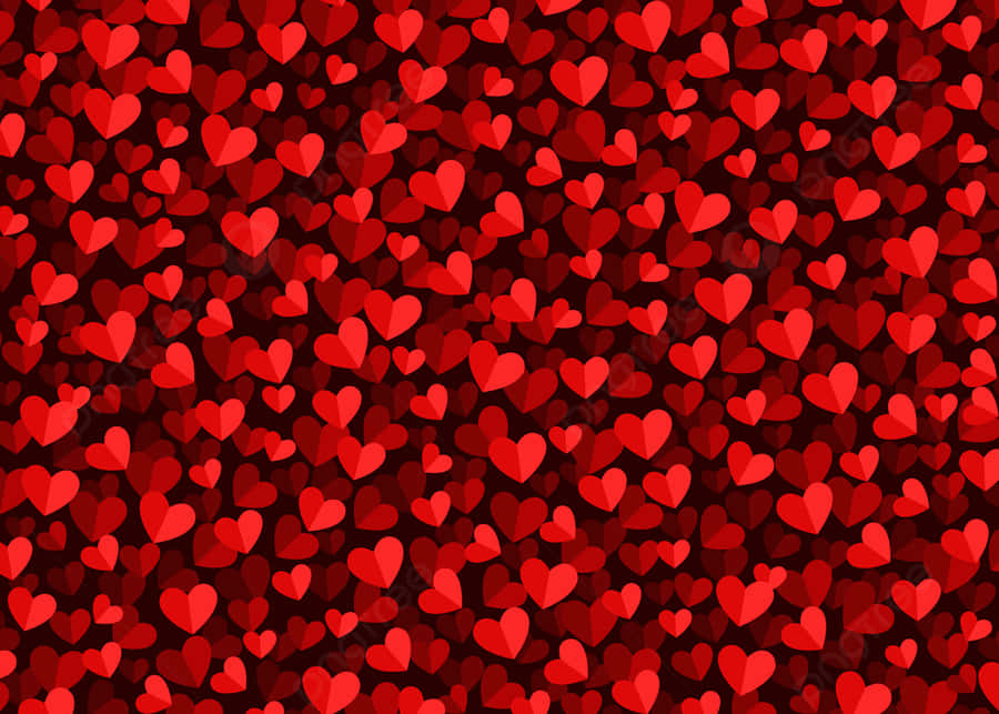 Red Hearts Background Vector Wallpaper