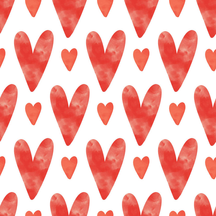 Red Hearts On White Background Wallpaper