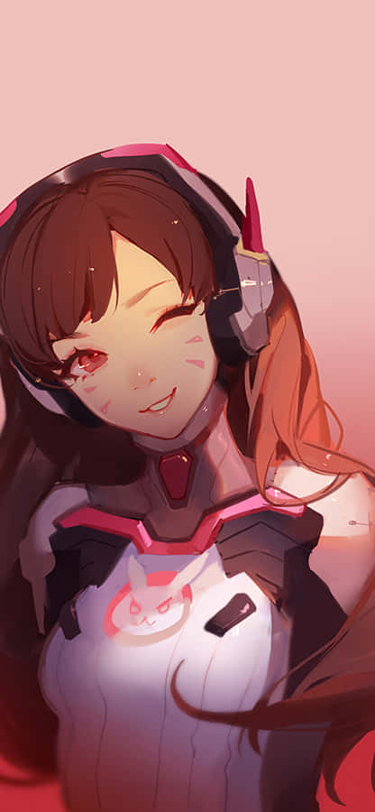 Red Iphone 11 Wallpaper Featuring Anime Style Art. Wallpaper