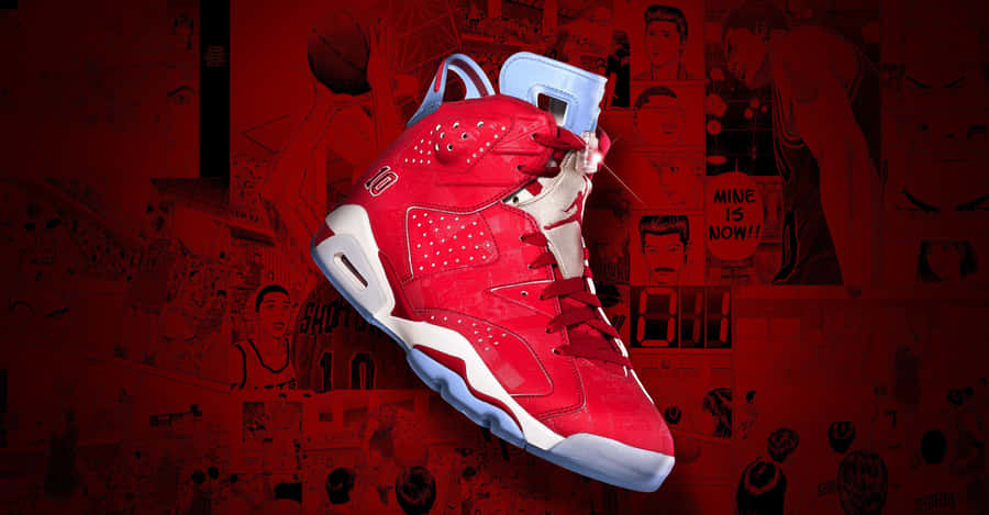 Red Jordan Shoes: Classy, Comfortable, And Stylish Wallpaper
