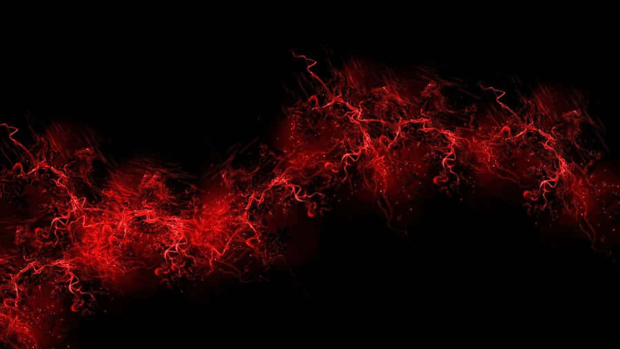 Red Lightning Black Sky Wallpaper