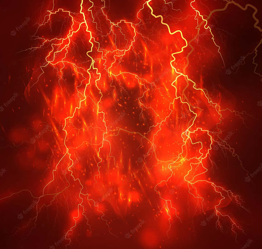Red Lightning Dark Background Wallpaper