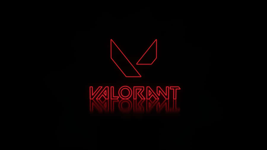 Red Neon Light Valorant Desktop Wallpaper