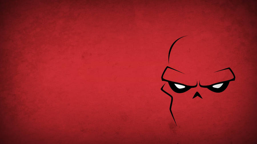 Red Skull Face Outline Wallpaper